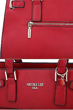 STYLISH Nicole Lee TWO TONE SATCHEL