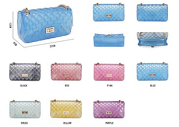 Translucent Embossed Jelly Shoulder Bag