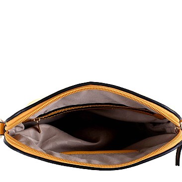 Fashionable Whipstitched Laser-Cut 2 in 1 Tote Messenger Value SET MH-AS3220