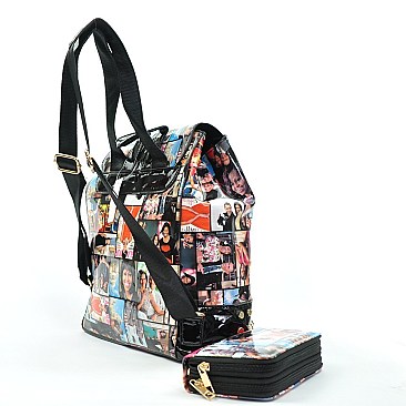 Michelle Obama Backpack With Matching Wallet