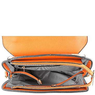 Plaid Checker 2 in 1 Convertible Backpack Satchel MH-BL1045S