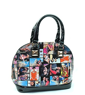 MICHELLE OBAMA MAGAZINE DOME SATECHEL