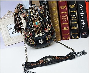 Handmade Guitar Design Ladies Cross-body Bags