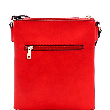Trendy Crocodile Detail Tassel Accent Multi-Compartment Cross Body MH-BS2429