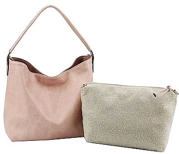 2 IN 1 REVERSIBLE TRENDY SATCHEL WITH LONG STRAP