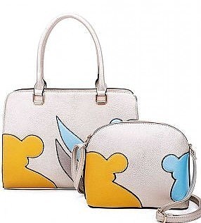 2 IN 1 ART PATCH WORK SATCHEL AND CROSSBODY SET