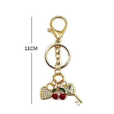 WHOLESALE Cherry & Heart Charm Keychain