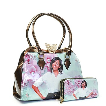 MICHELLE OBAMA BUTTERFLY SATCHEL & WALLET