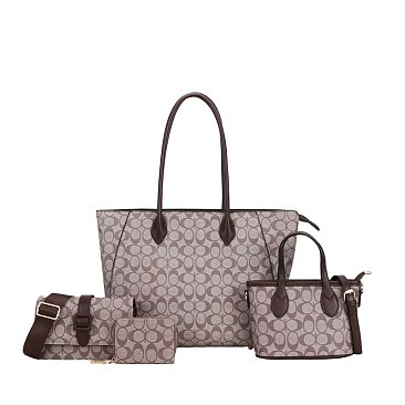 coffee 4 pcs set wholesale handbags