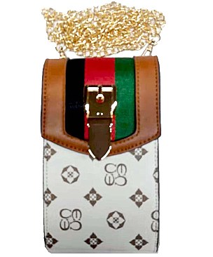 Monogram Striped Cellphone Case Wallet