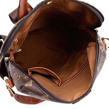 BEE STRIPE ACCENT Monogram Fashion Backpack