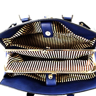 Padlock Accent Croco 3-Compartment Tote Wallet SET MH-CY7083W