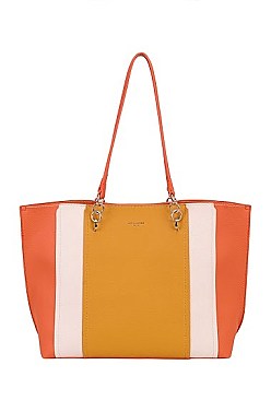 Large David Jones Color Block Tote Bag