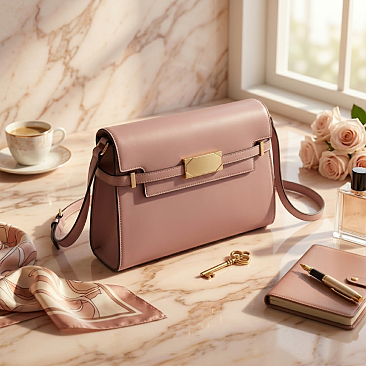 Belt Lock Medium Flap Shoulder Bag