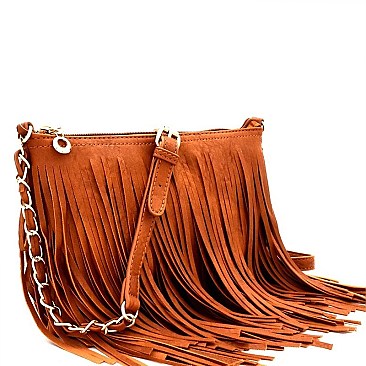 FRINGED CROSS BODY MESSENGER