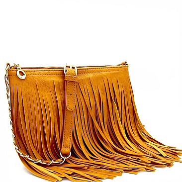 FRINGED CROSS BODY MESSENGER