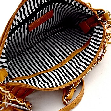 FRINGED CROSS BODY MESSENGER