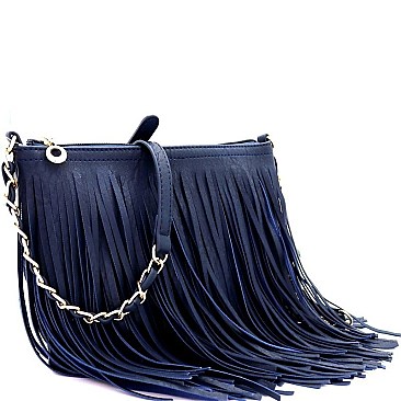 FRINGED CROSS BODY MESSENGER