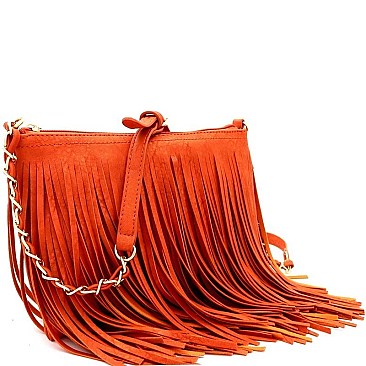FRINGED CROSS BODY MESSENGER