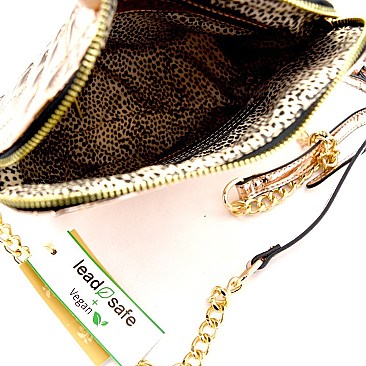 Dome-Shaped Quilted Metallic Cross Body