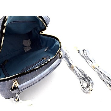 Boxy Multi-Pocket Textured Fashion Backpack