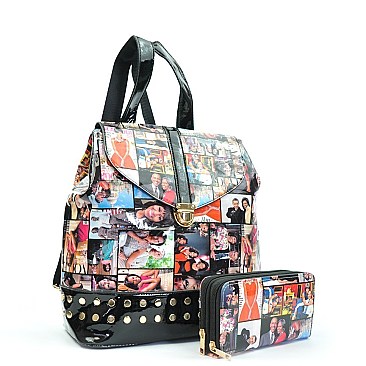Michelle Obama Backpack With Matching Wallet