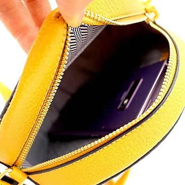 Bow Accent Round Crossbody Shoulder Bag