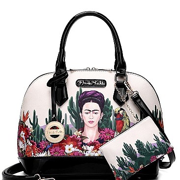 CACTUS SERIES AUTHENTIC FRIDA KAHLO 2 IN 1 DOME SATCHEL