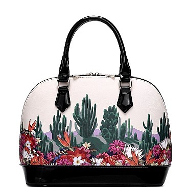 CACTUS SERIES AUTHENTIC FRIDA KAHLO 2 IN 1 DOME SATCHEL