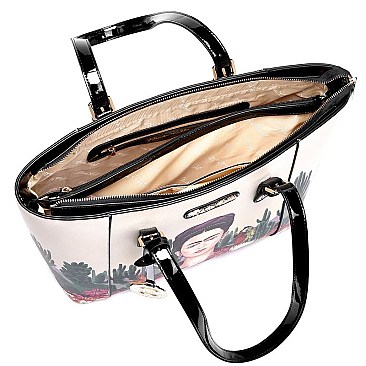 2 in 1 Authentic Frida Kahlo Cactus Series Shopper Tote