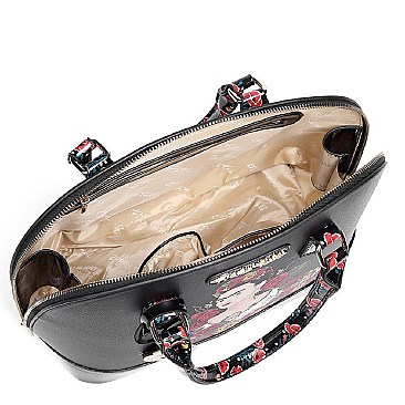 2 in 1 Authentic Frida Kahlo Flower Dome Satchel