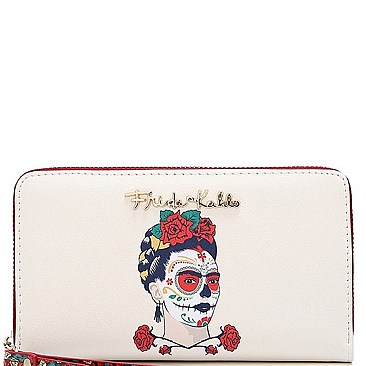 Frida Kahlo Skull Wristlet Wallet