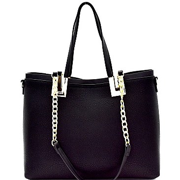 Tassel Accent Chevron Quilted Boston Satchel MH-GH102