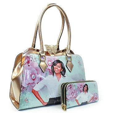 MICHELLE OBAMA BUTTERFLY SATCHEL & WALLET