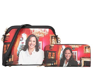 2-in-1 Magazine Print Kamala Harris Cross-body set