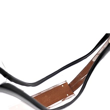 2 in 1 Snake Print Transparent Clear Hobo Cross Body