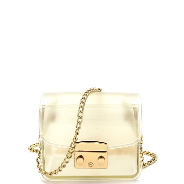 Mini Pinch-Lock Accent Jelly Cross Body