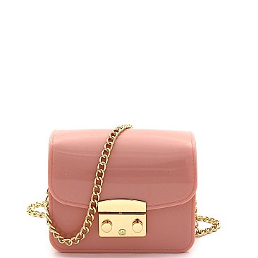 Mini Pinch-Lock Accent Jelly Cross Body