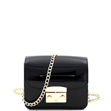 Mini Pinch-Lock Accent Jelly Cross Body