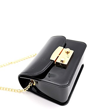 Mini Pinch-Lock Accent Jelly Cross Body