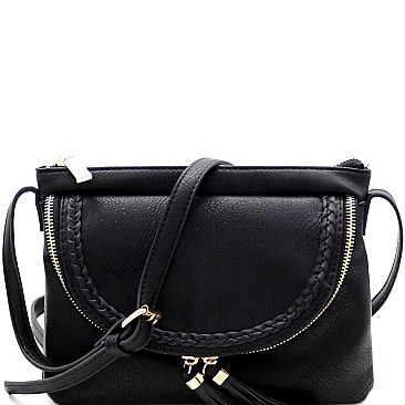 Tassel Accent Braided Cross Body