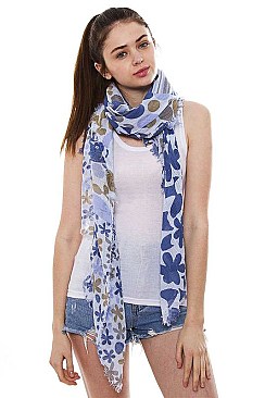 Floral Print Long Scarf