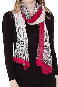 Fashionable Paisley Print Light Long Scarf