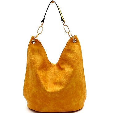 Woven Accent Chain Decorated Single Strap Hobo