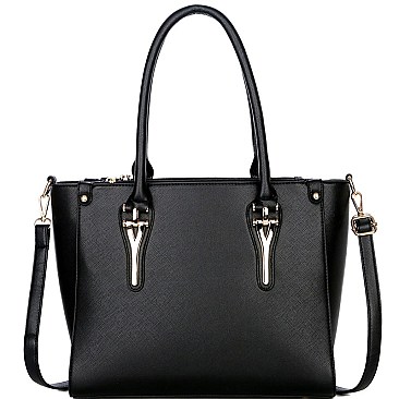 Compartment 2 in 1 Satchel SET with Cellphone Wallet Messenger L6391