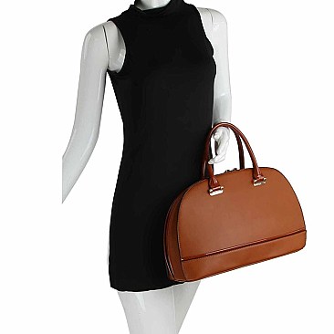 Mixed-Material Patent Dome Satchel Wallet SET MH-LD1391W