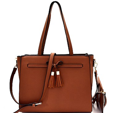 2-Way Bow Accent Tote Wristlet SET