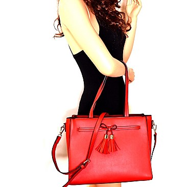 2-Way Bow Accent Tote Wristlet SET