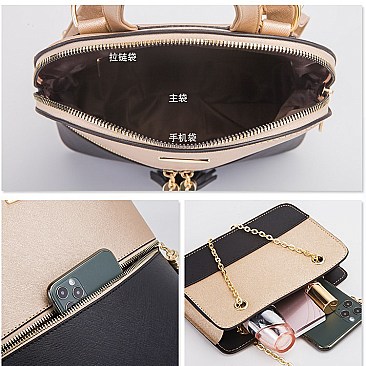 4 IN 1 Multi Compartment Backback Crossbody Shoulder & Wallet Set