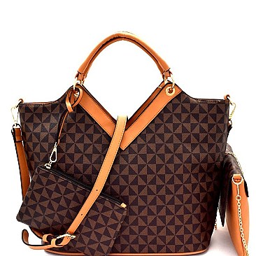 Monogram Two-Tone 4 in 1 Satchel Value SET MH-LHU112